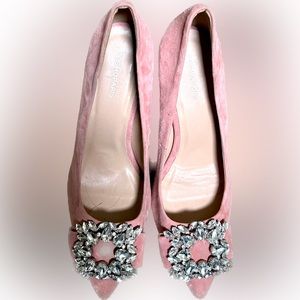 Pink wedding shoes